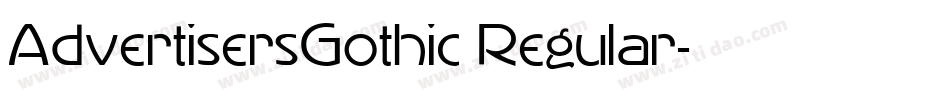AdvertisersGothic Regular字体转换